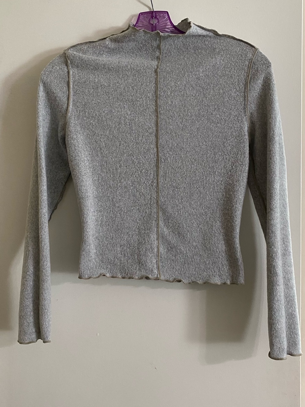 Paper Crane Heather Gray Knit Top